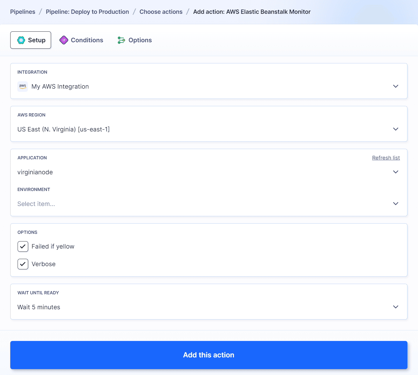 AWS Elastic Beanstalk monitoring action