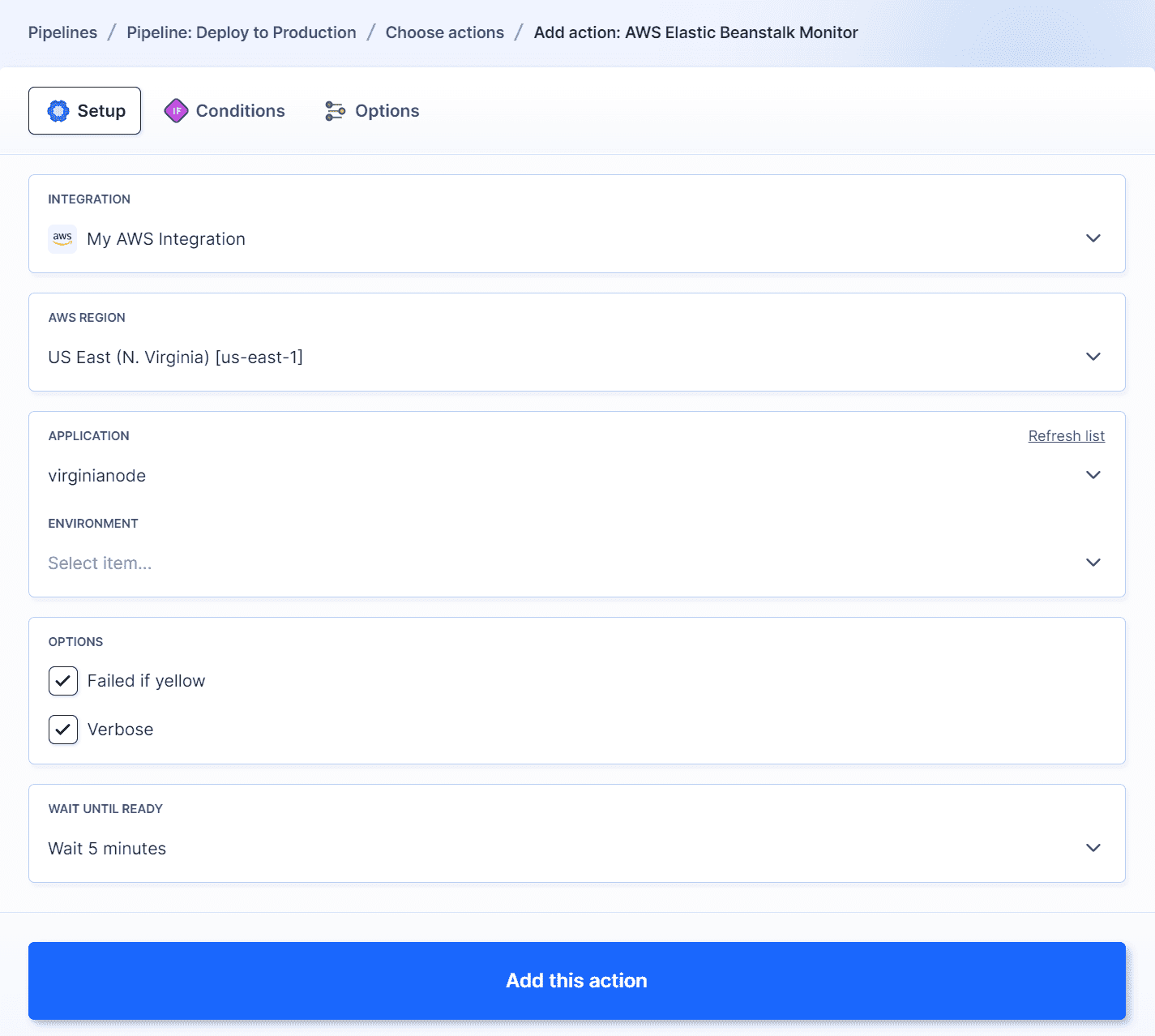 AWS Elastic Beanstalk monitoring action