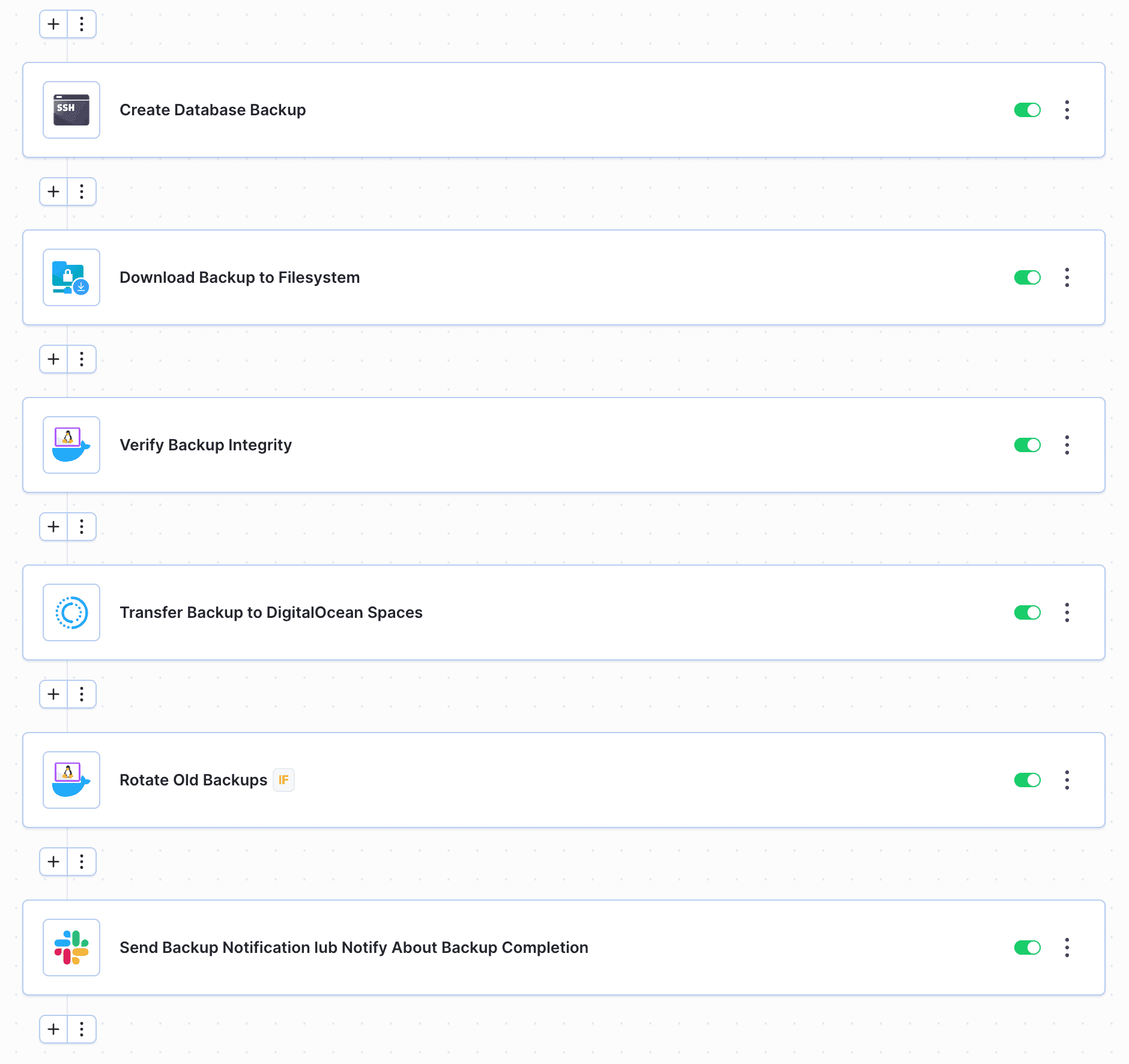 Example pipeline with DigitalOcean Spaces deployment for database backup