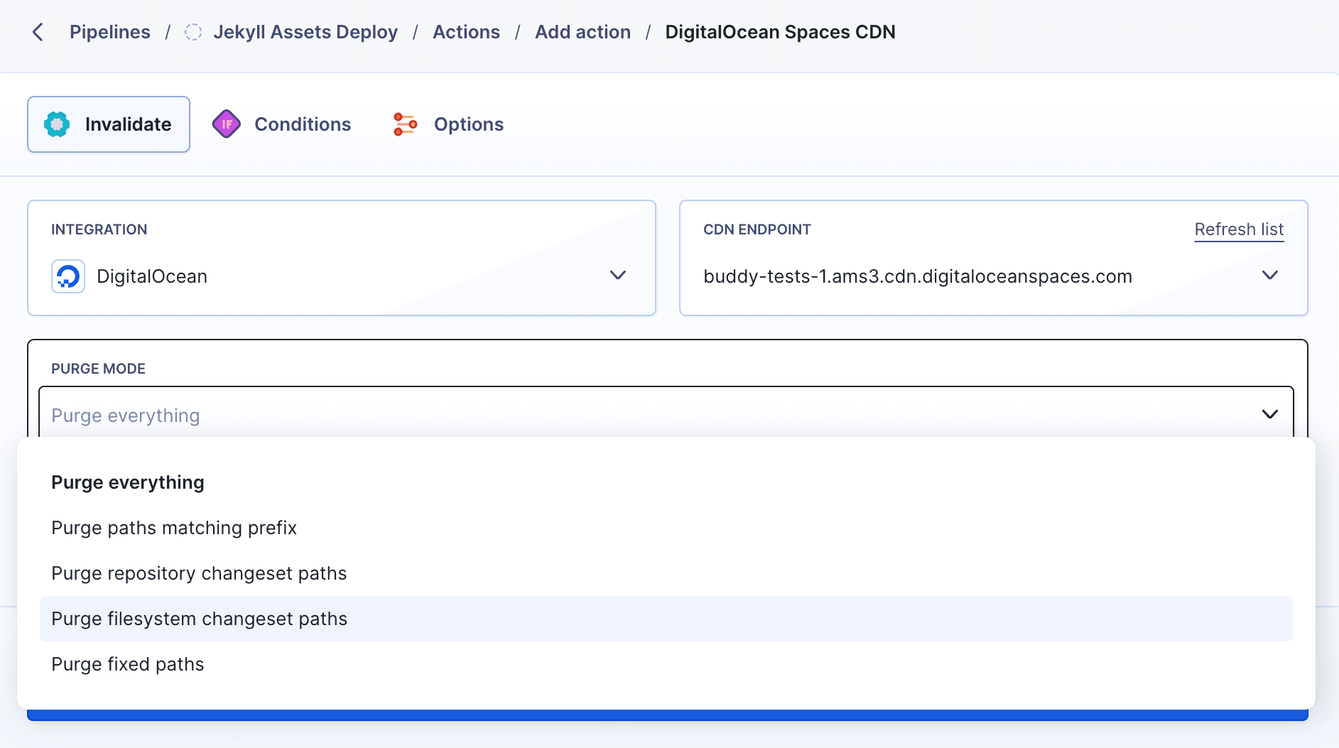 DigitalOcean Spaces CDN configuration