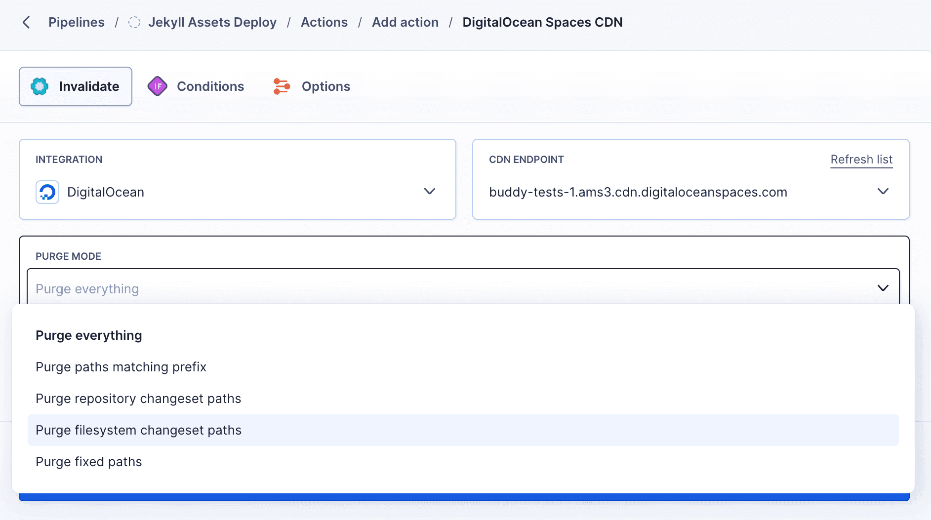 DigitalOcean Spaces CDN configuration