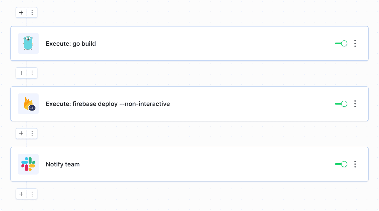 Example pipeline with deployment to Firebase