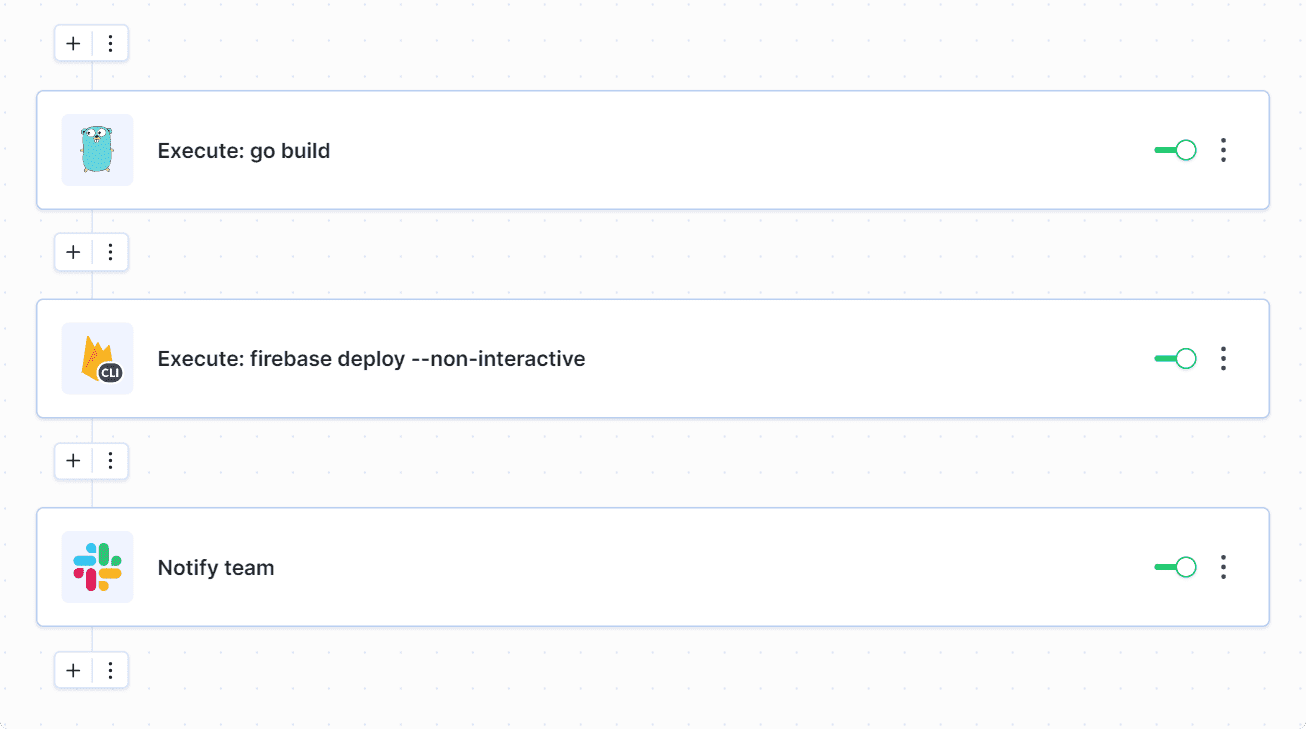 Example pipeline with deployment to Firebase