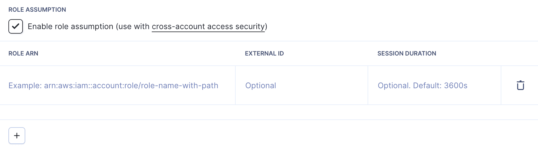 Role assumption in key-based integration