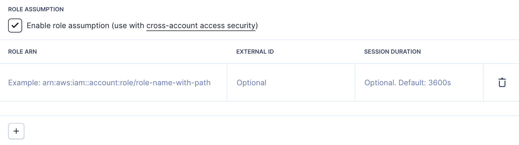 Role assumption in key-based integration