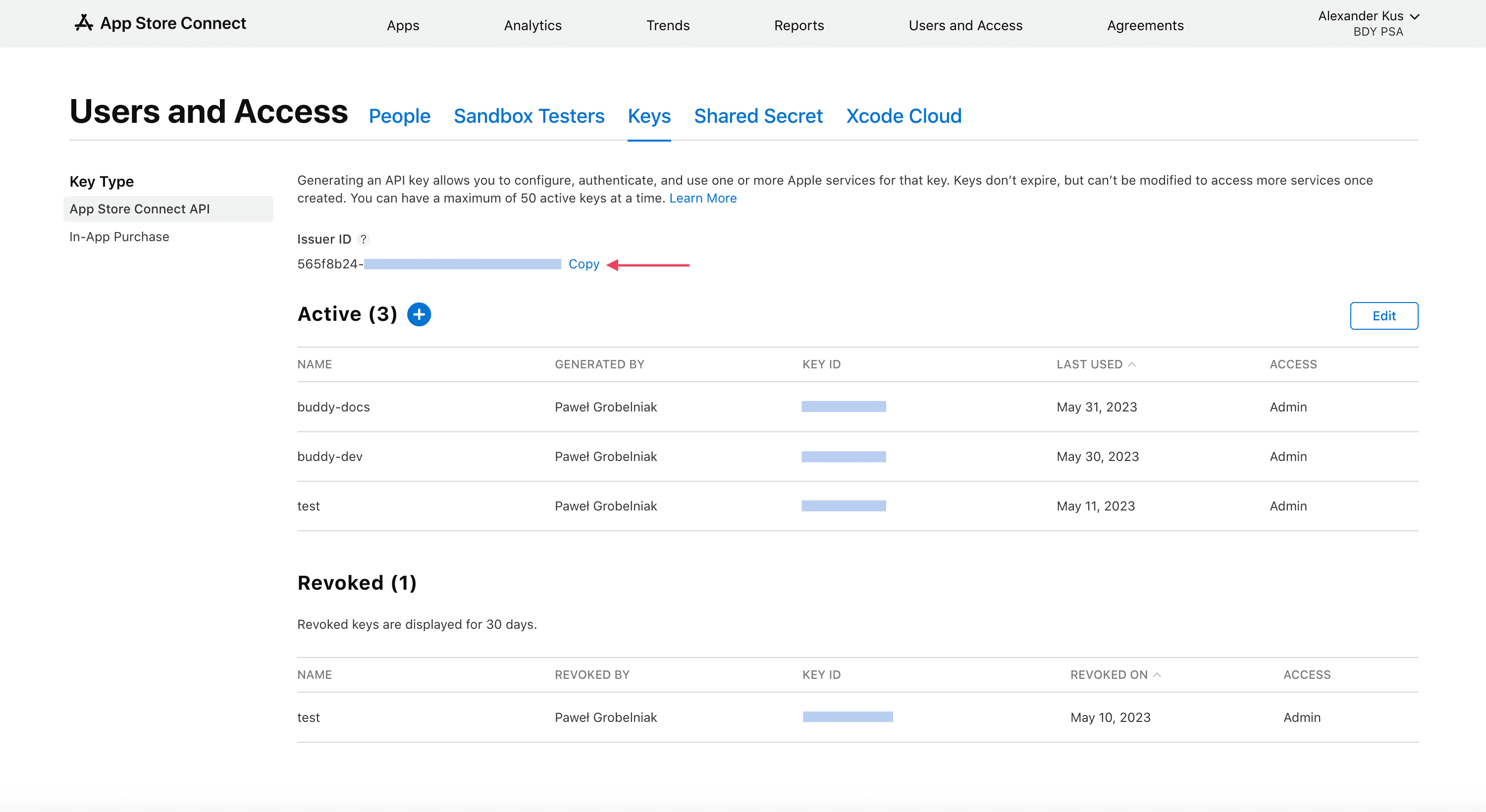 Issuer ID location