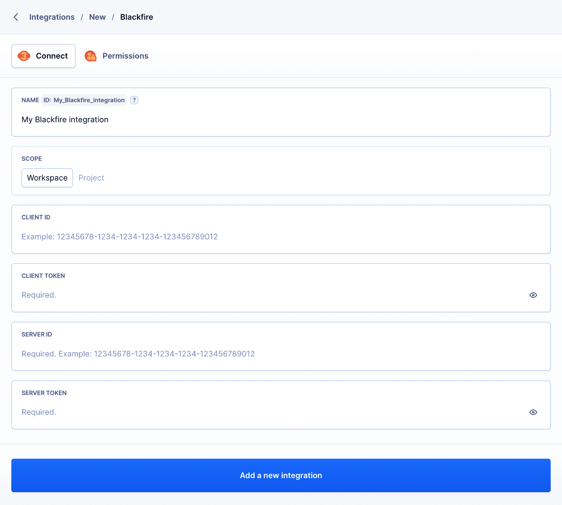 Blackfire integration configuration