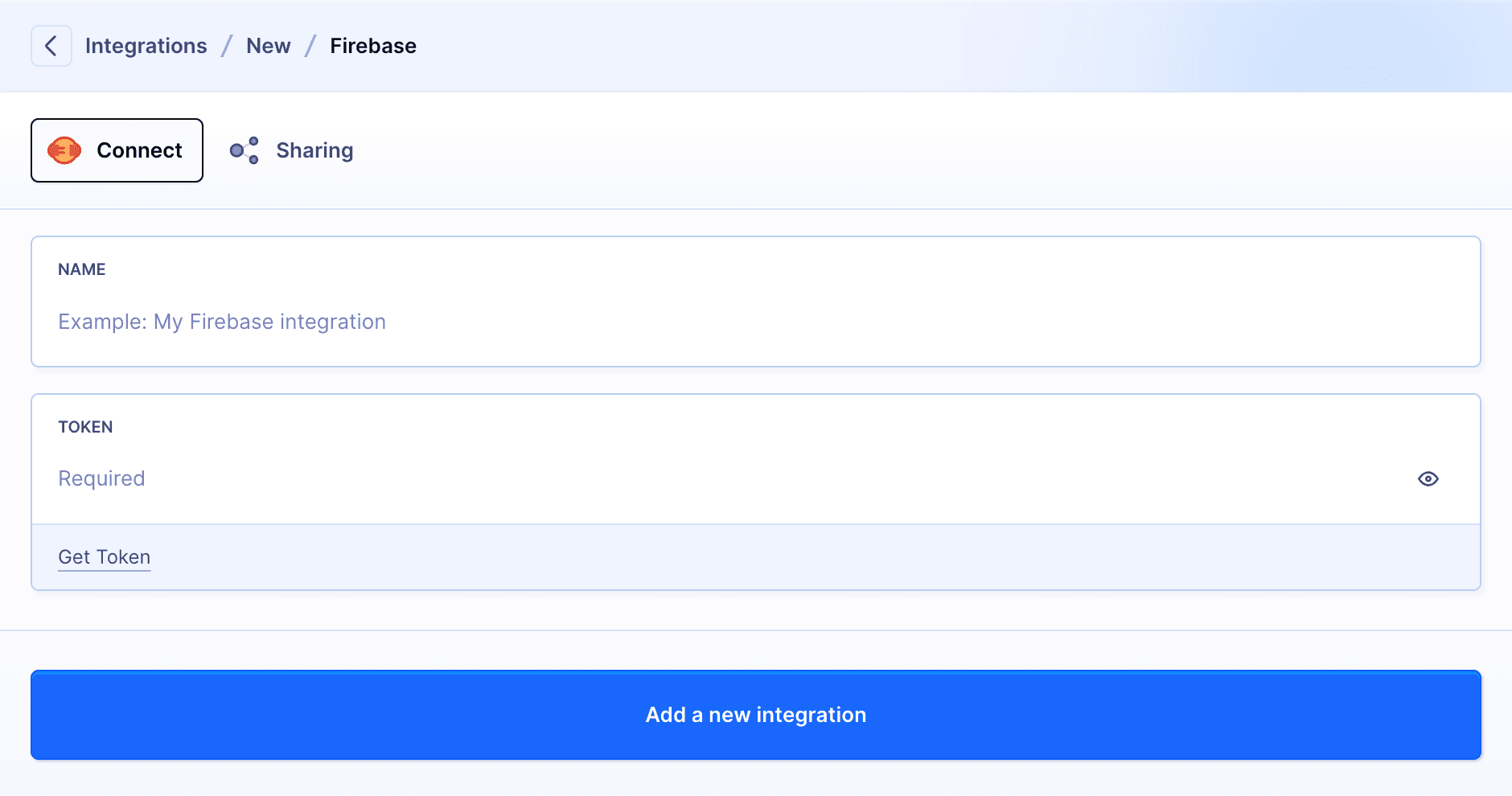 Firebase integration configuration