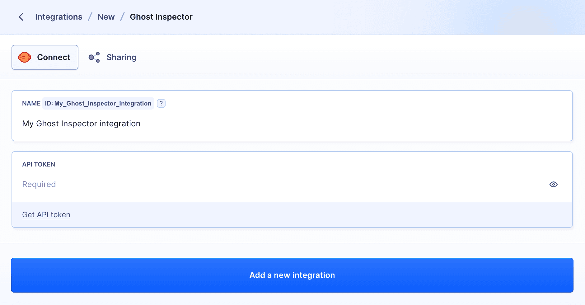 Ghost Inspector integration configuration