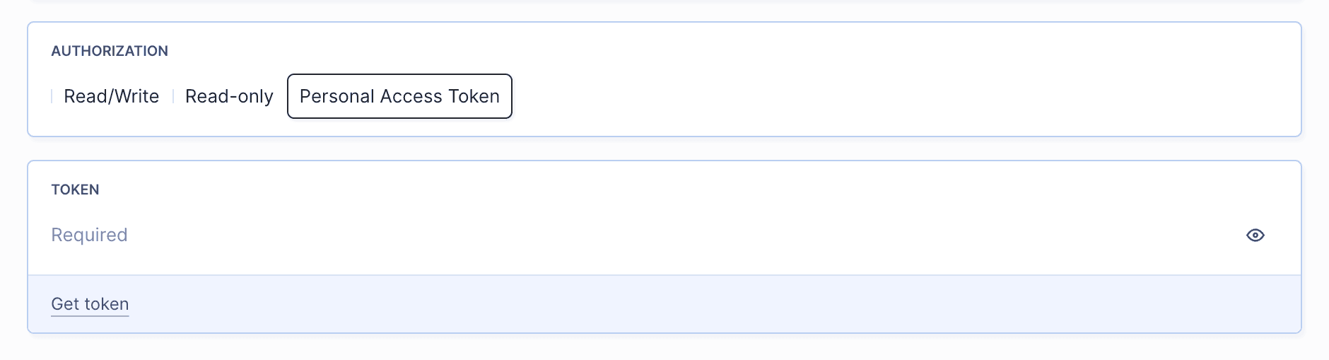 GitHub Personal Access Token authorization configuration