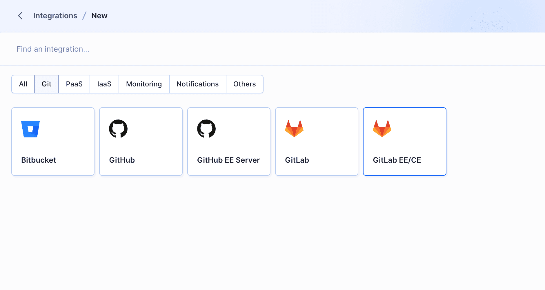 GitLab EE/CE integration selection