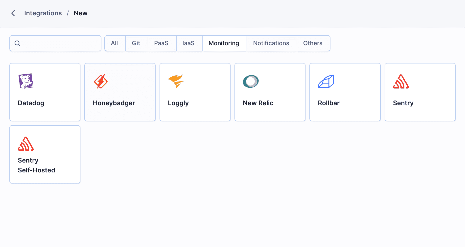 Honeybadger integration selection