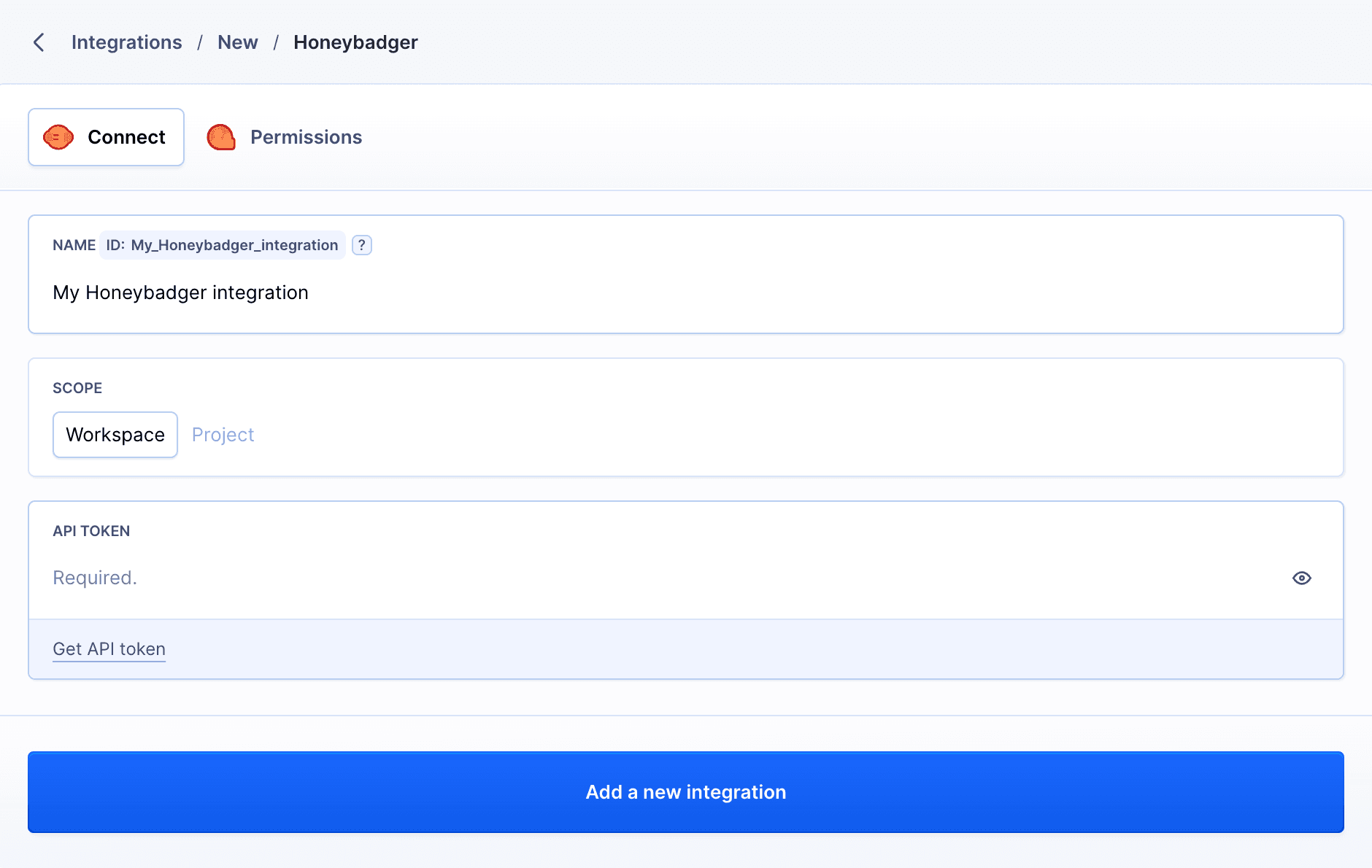 Honeybadger integration settings