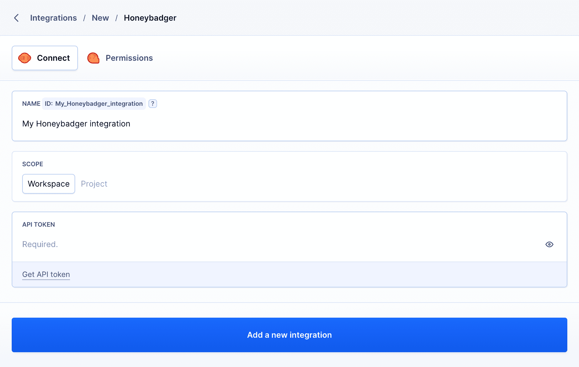 Honeybadger integration settings