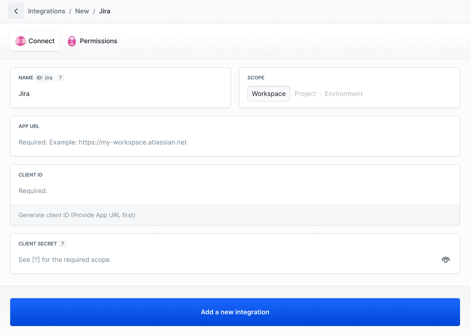 Jira integration configuration in Buddy