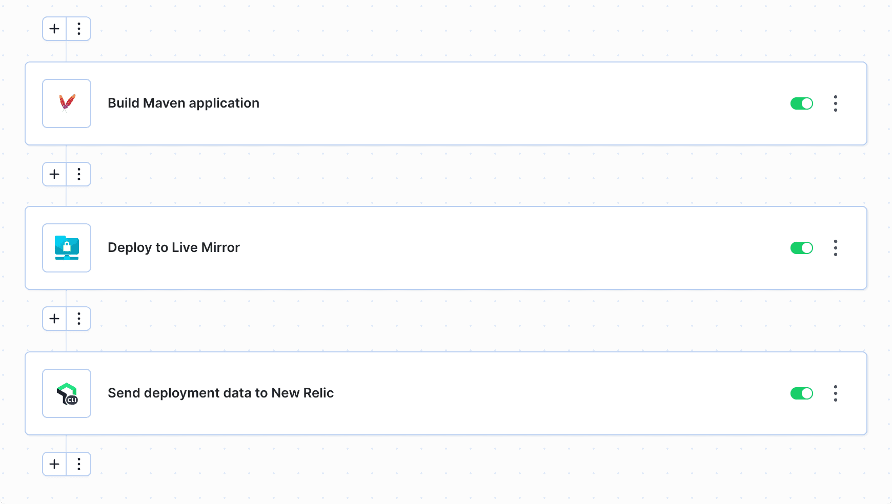 Pipeline example for New Relic integration