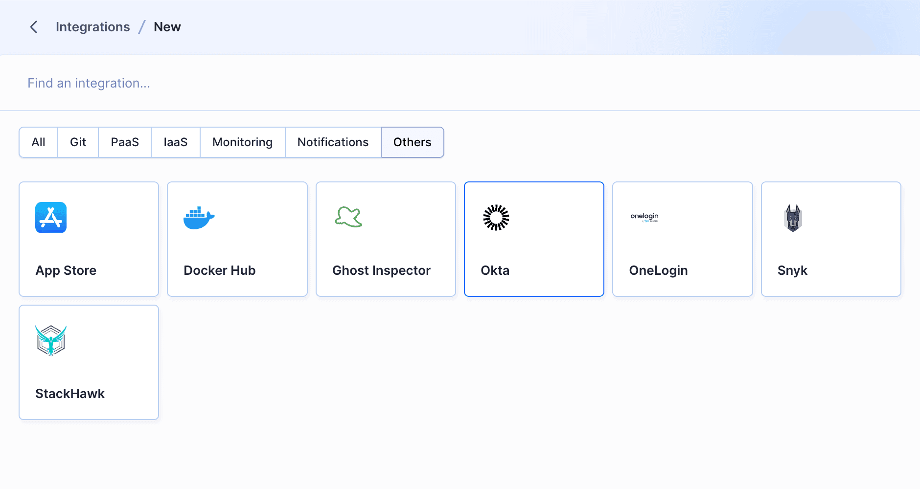 Okta in integrations roster