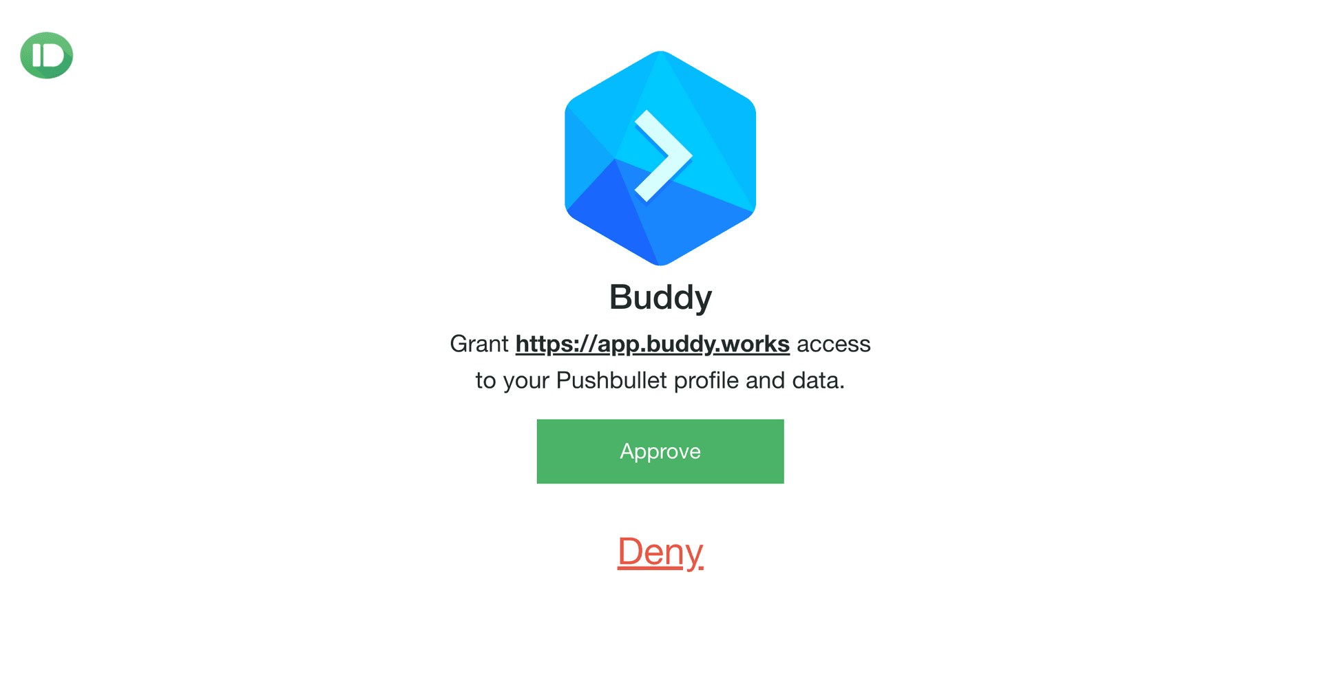 Pushbullet authorization