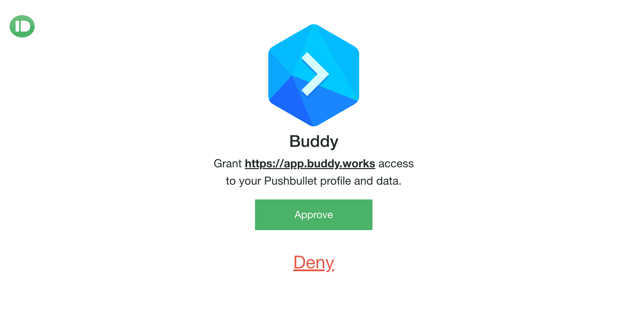 Pushbullet authorization