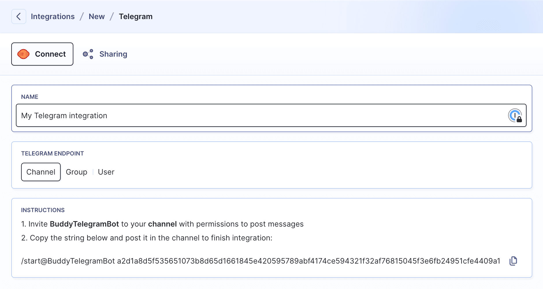 Endpoint configuration