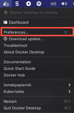 Docker Preferences