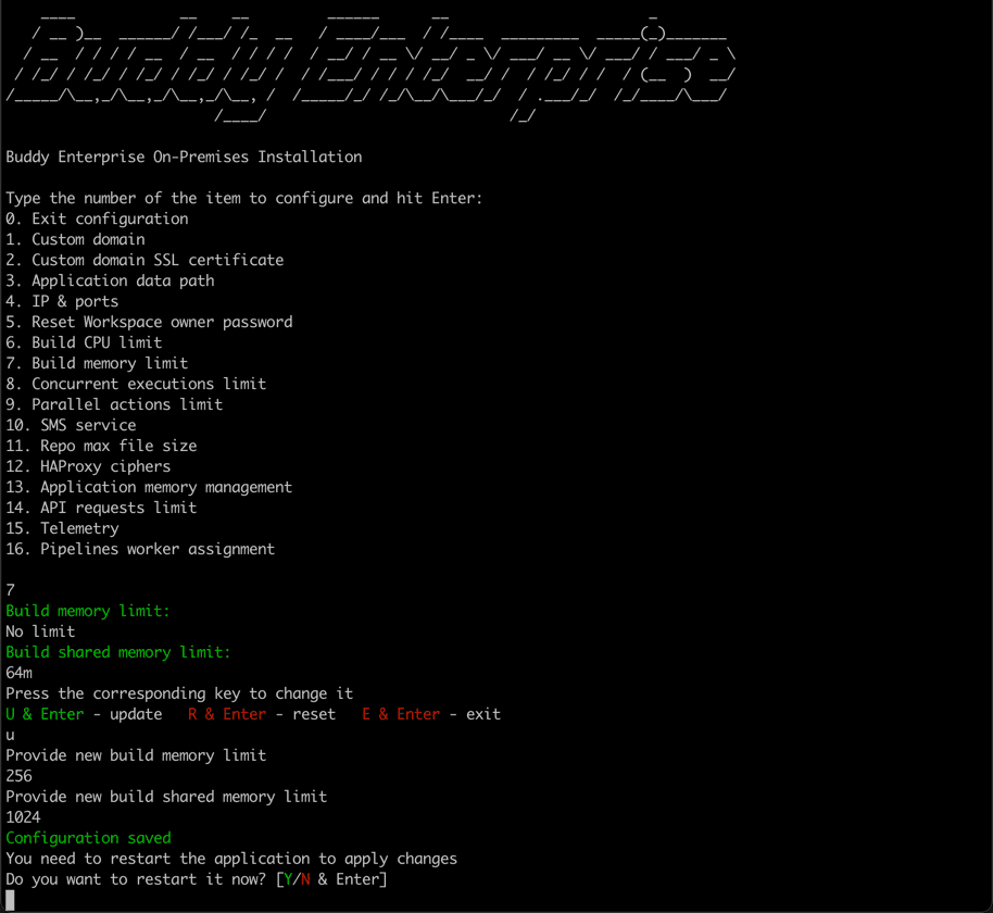 Adjusting memory limits