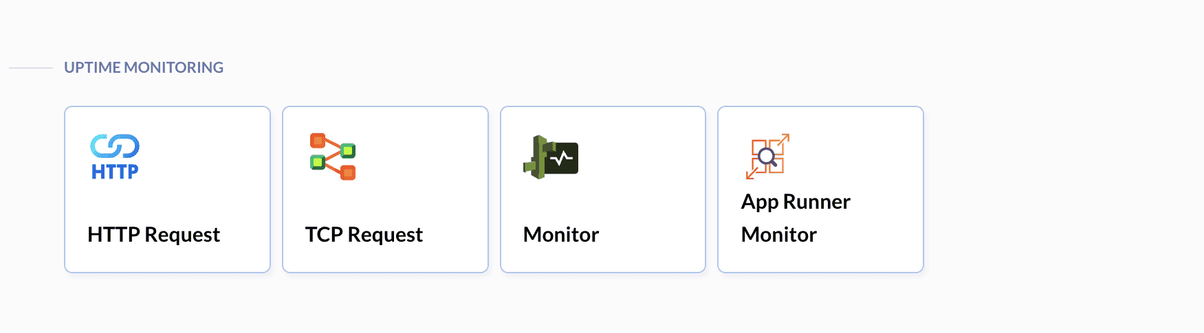 Uptime monitoring actions