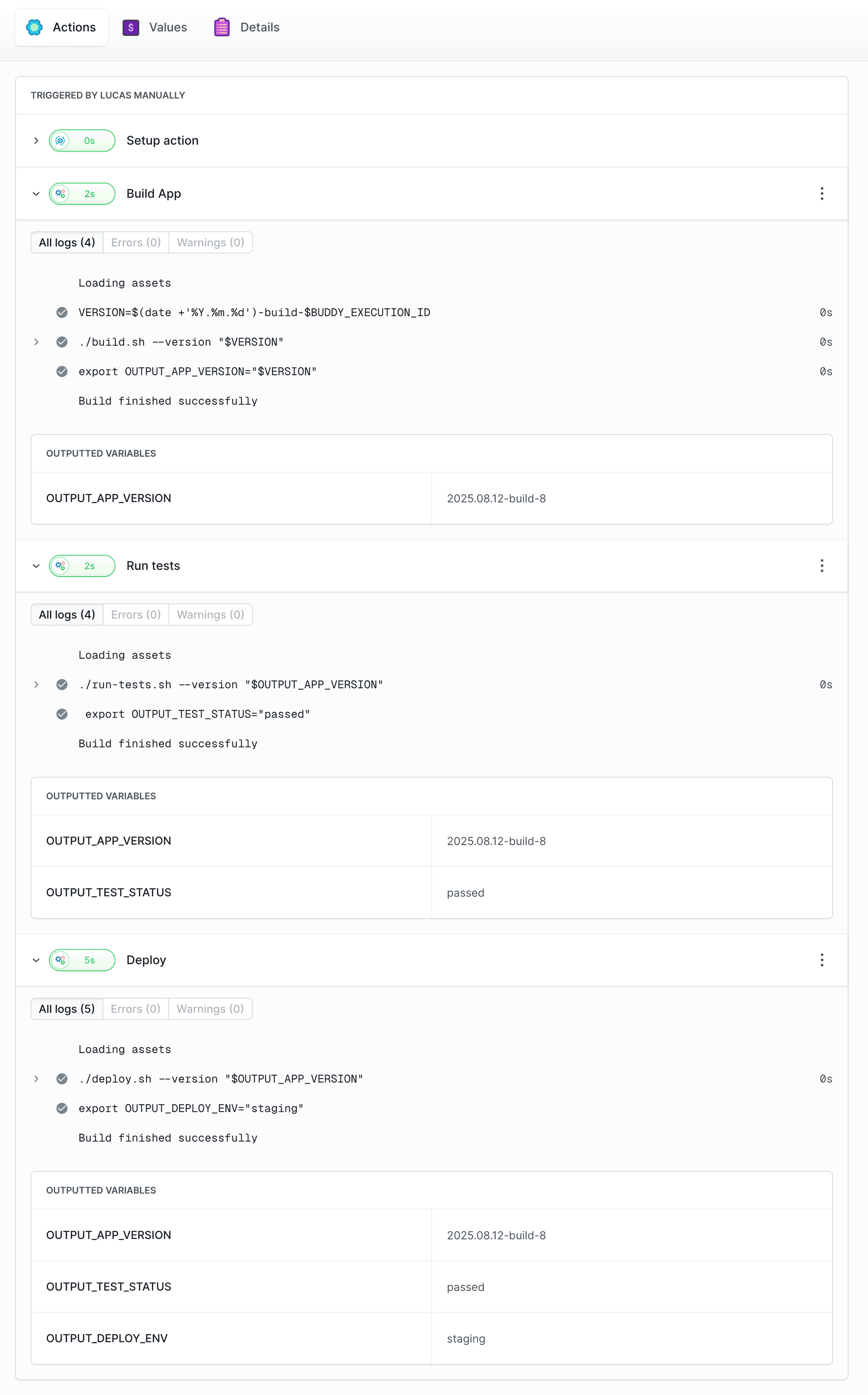 Action OUTPUT
