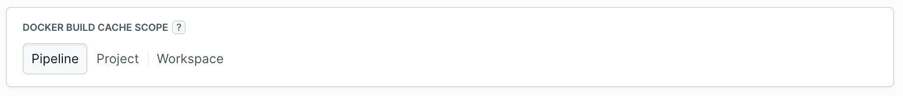 Docker build cache configuration