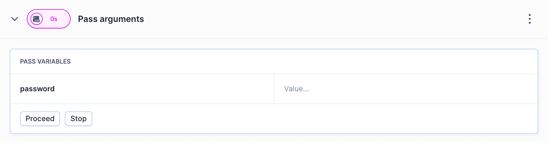 Specifying the parameter