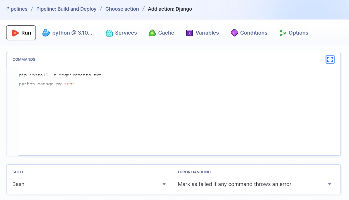 Django commands console