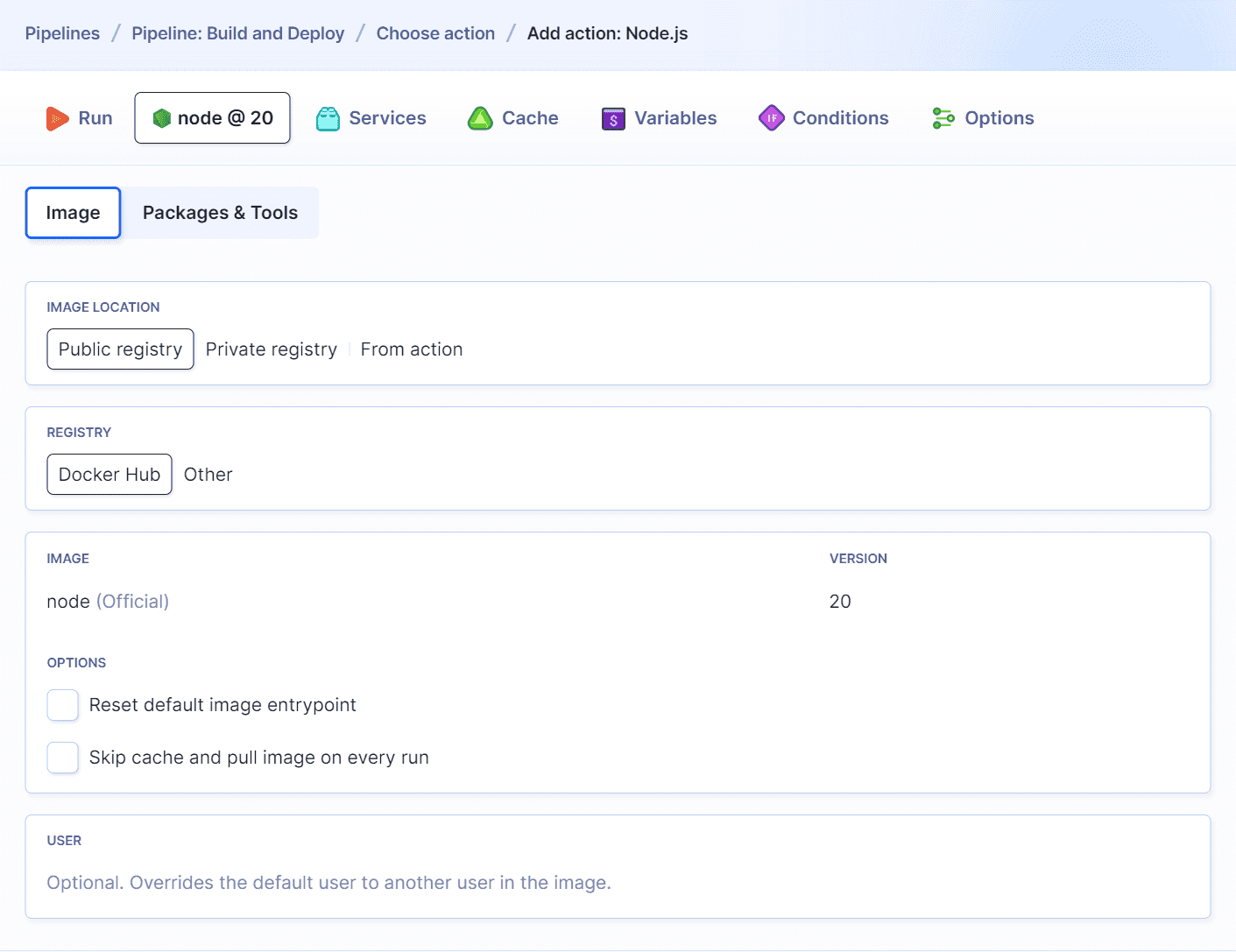 Node action image