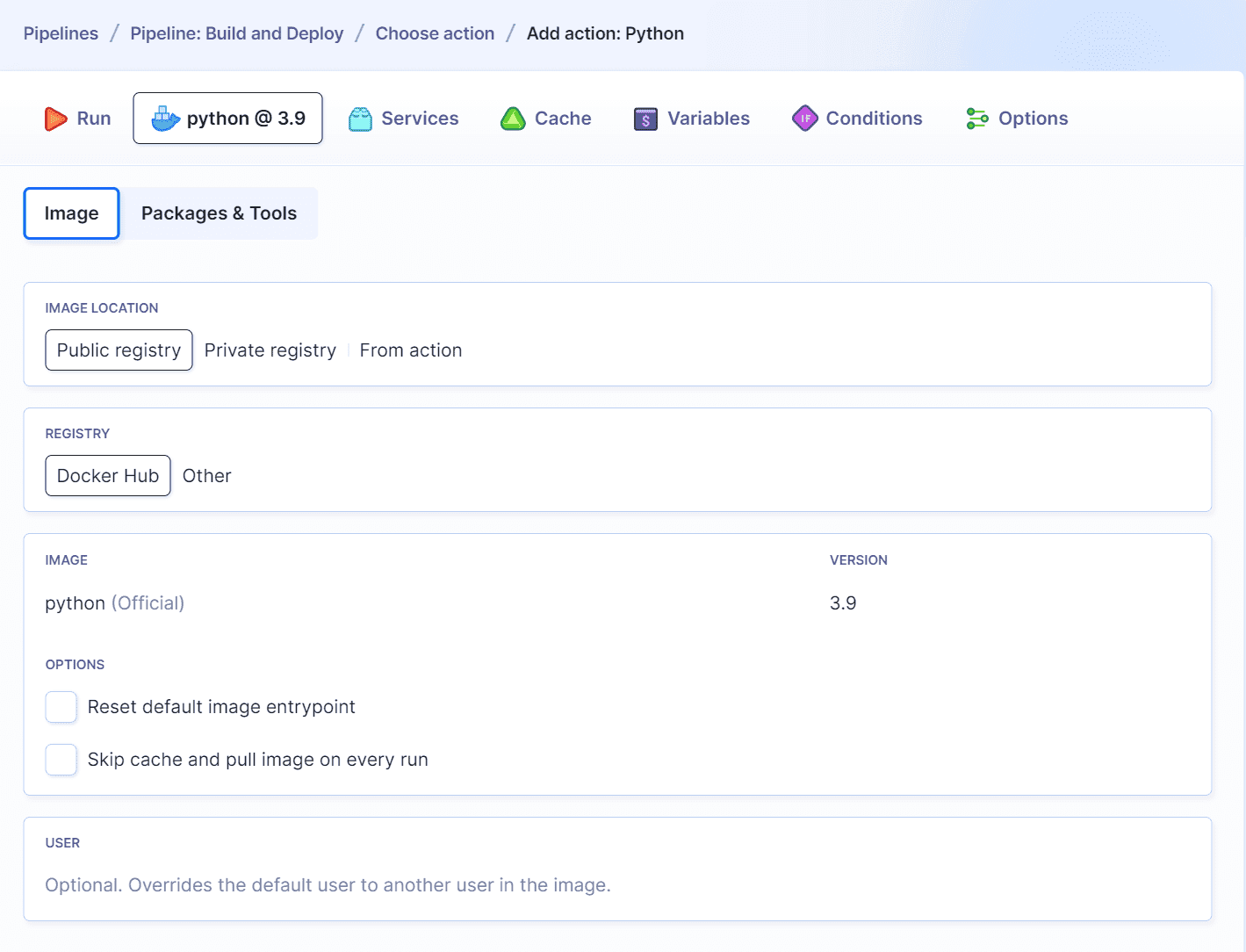 Python action image