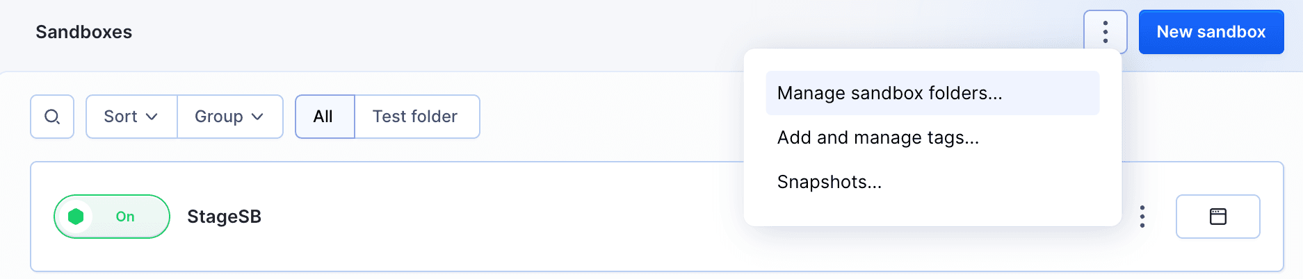 Sandbox folder