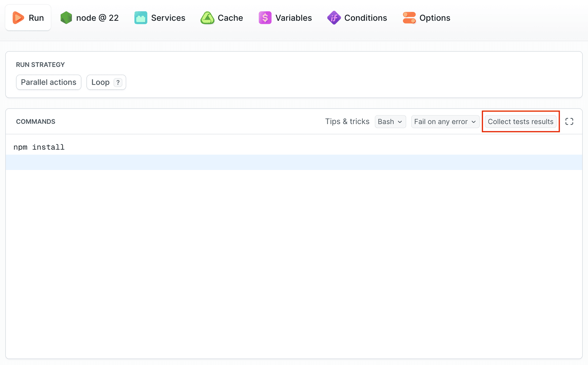 Pipeline Action - Collect Tests Results