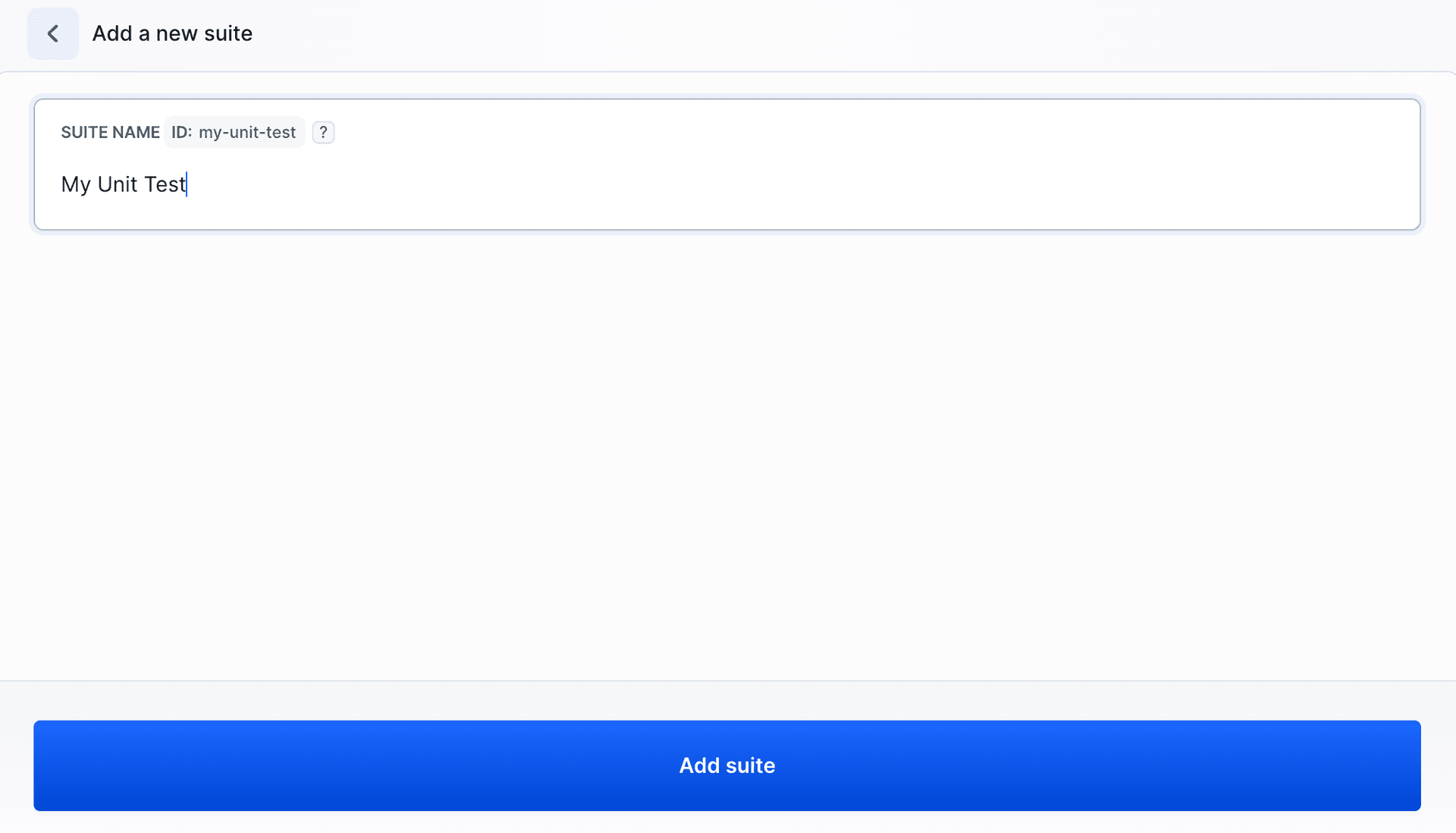 Project Settings Test Suites