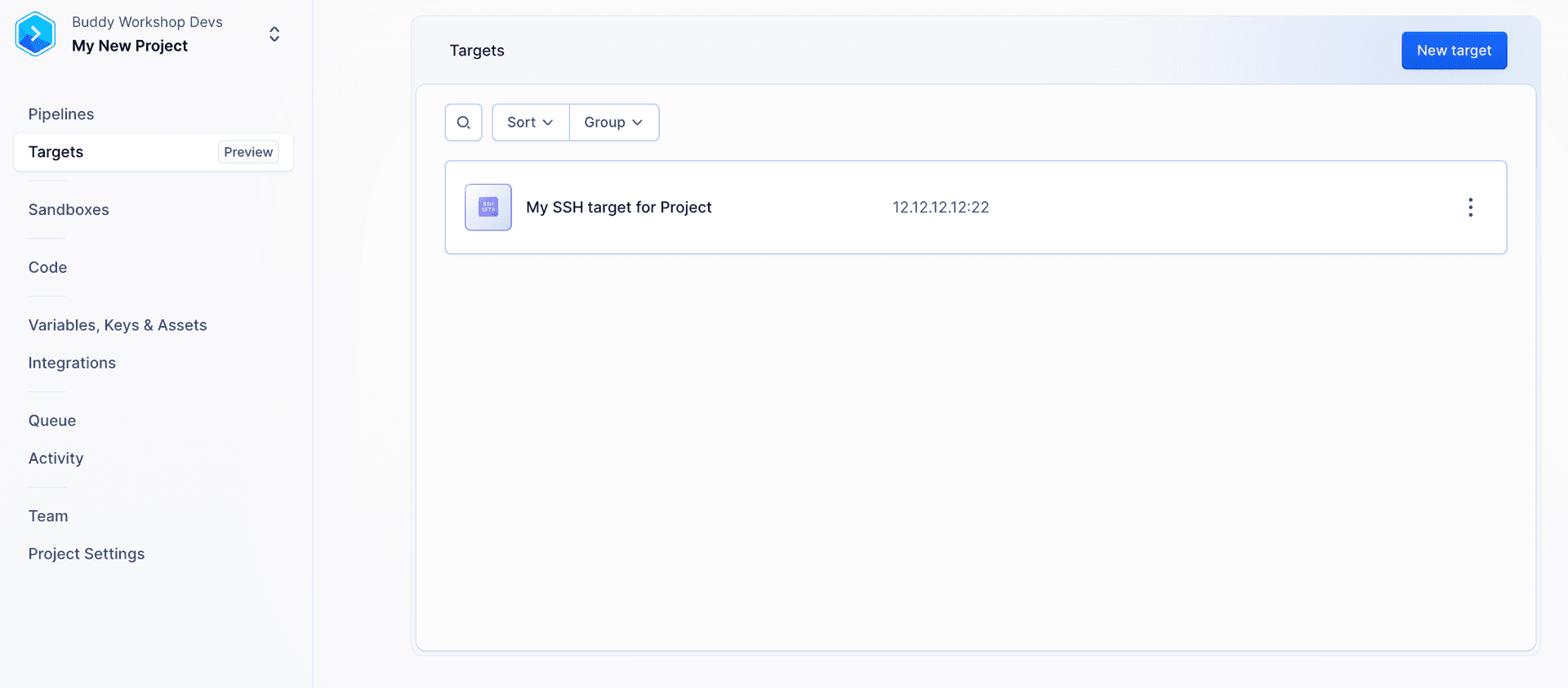Global Target Config