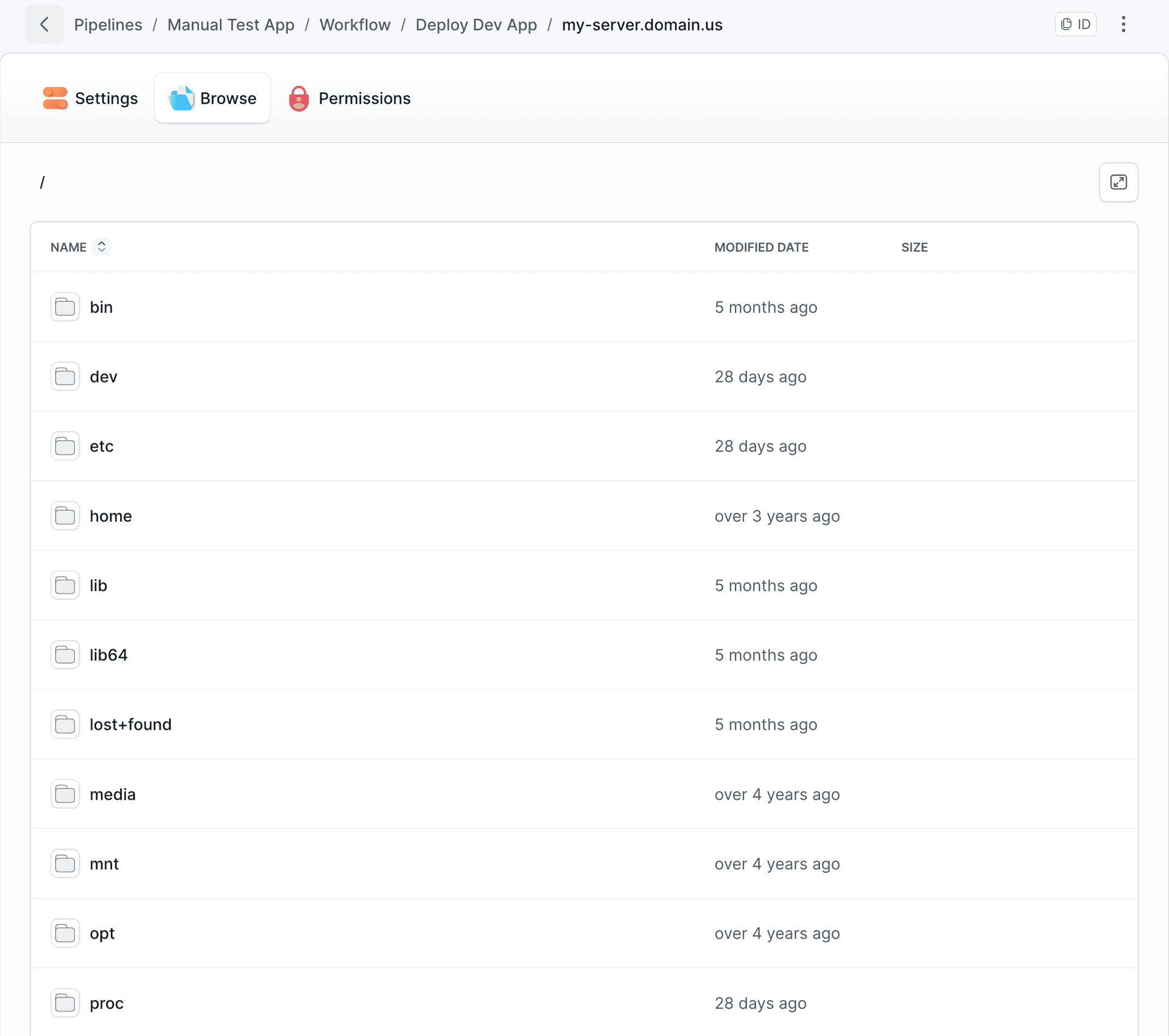 Target file browser in Buddy