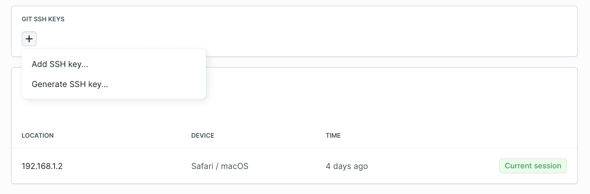 Adding new SSH key