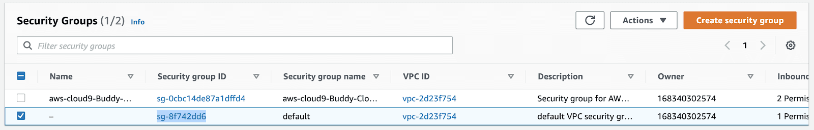 Security groups overview