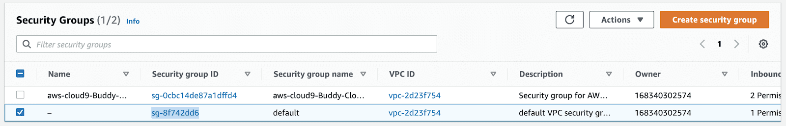 Security groups overview