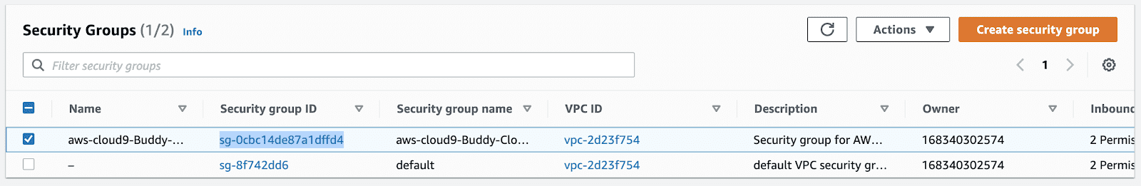 Security groups overview