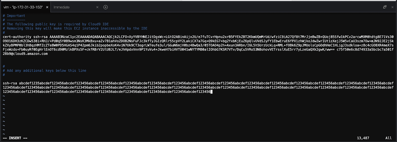 Configuring access key