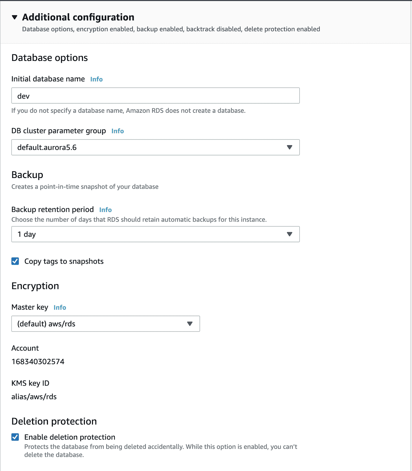 Additonal configuration settings