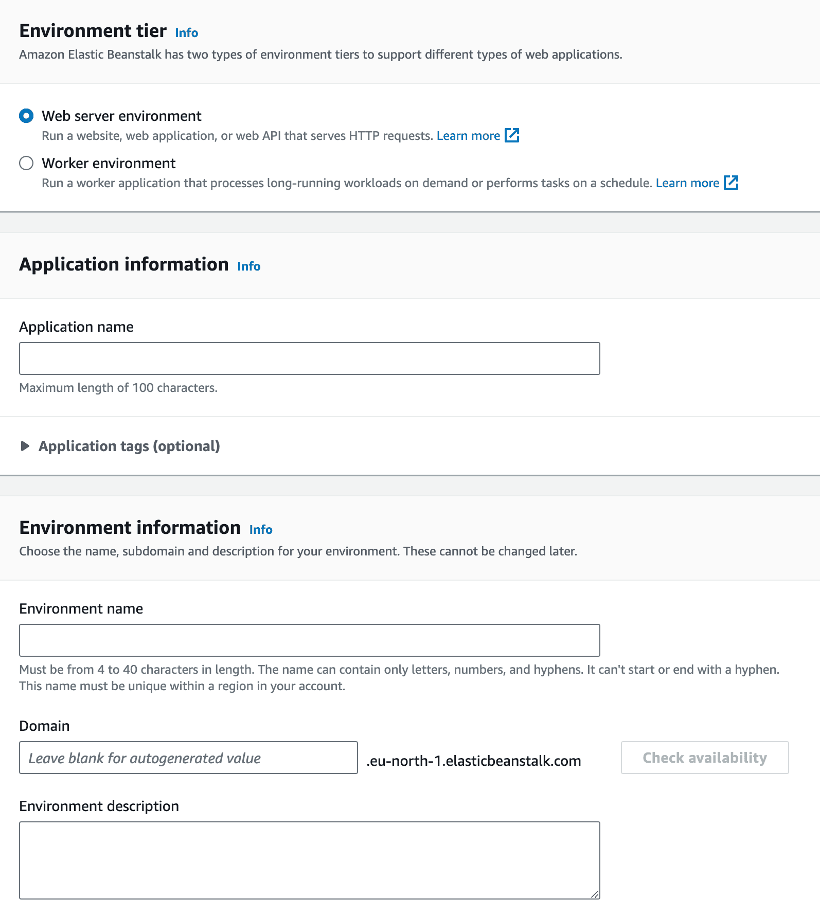 Elastic Beanstalk platform configuration