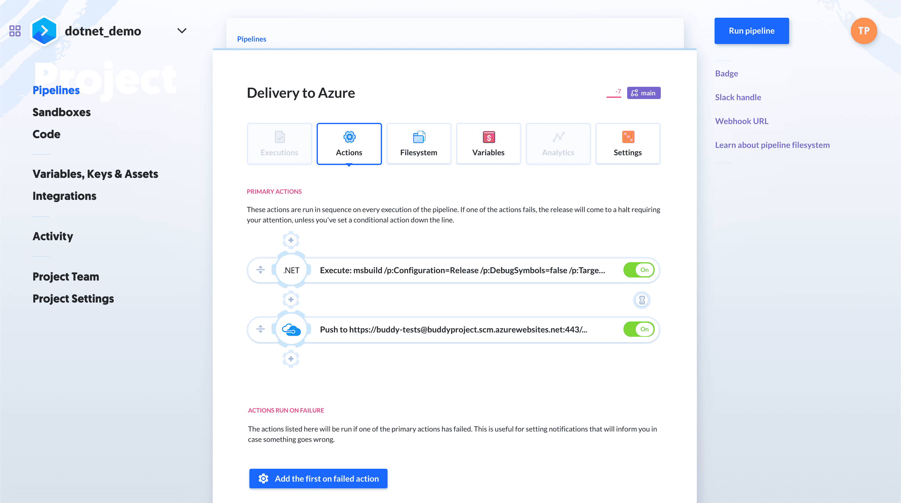 Pipeline overview