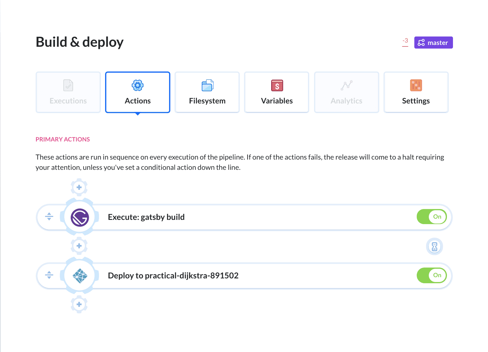 Example deployment pipeline