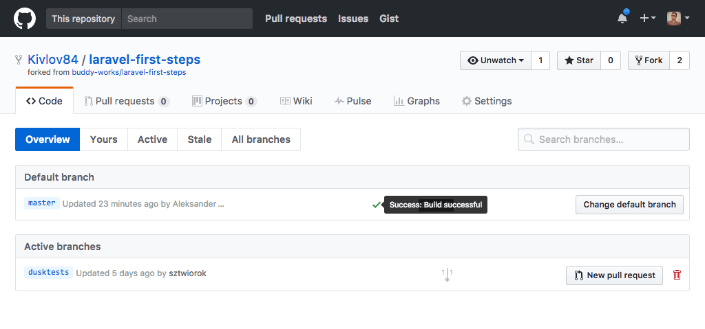 Successful build on GitHub