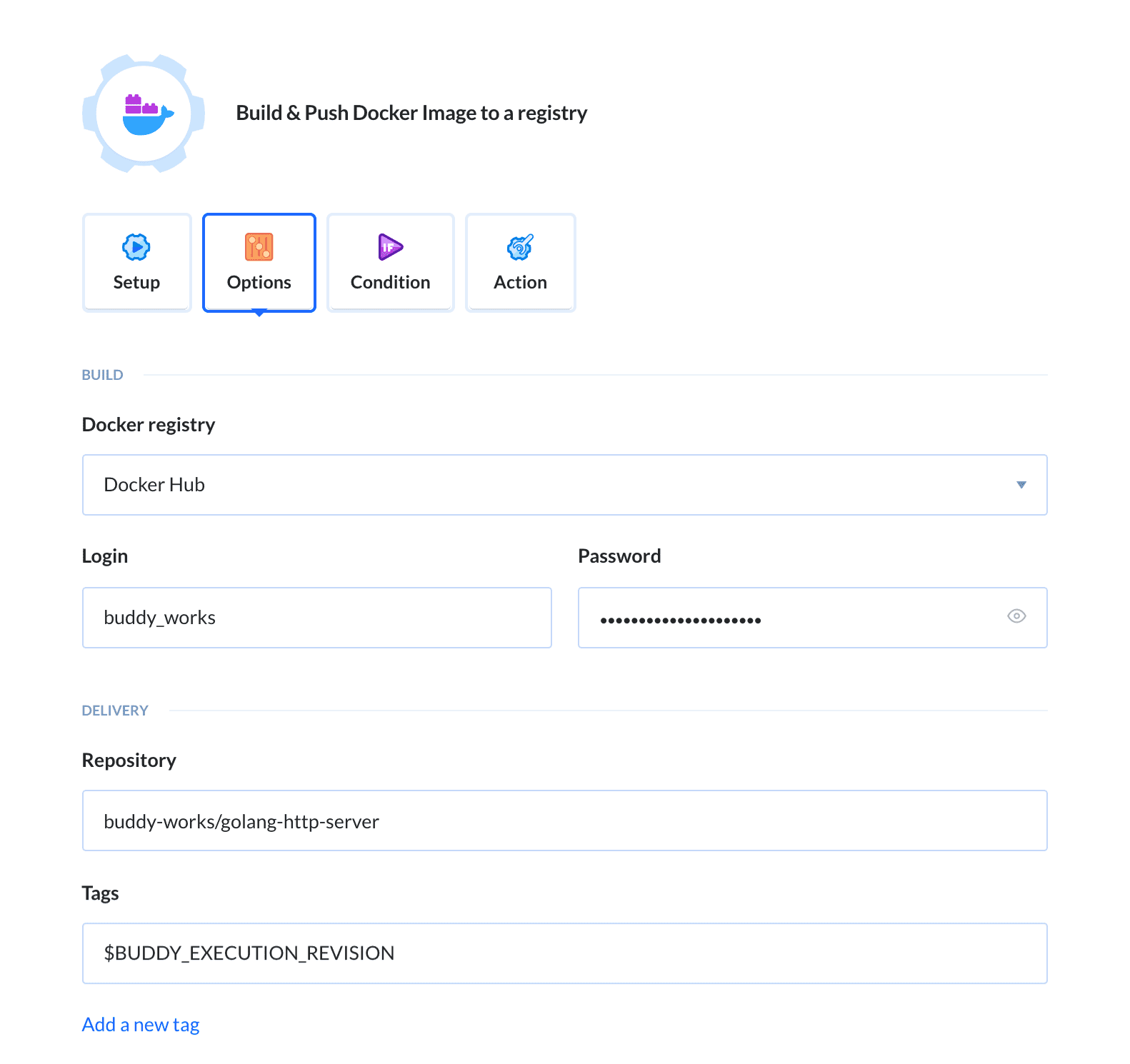 Selecing registry for the Docker image