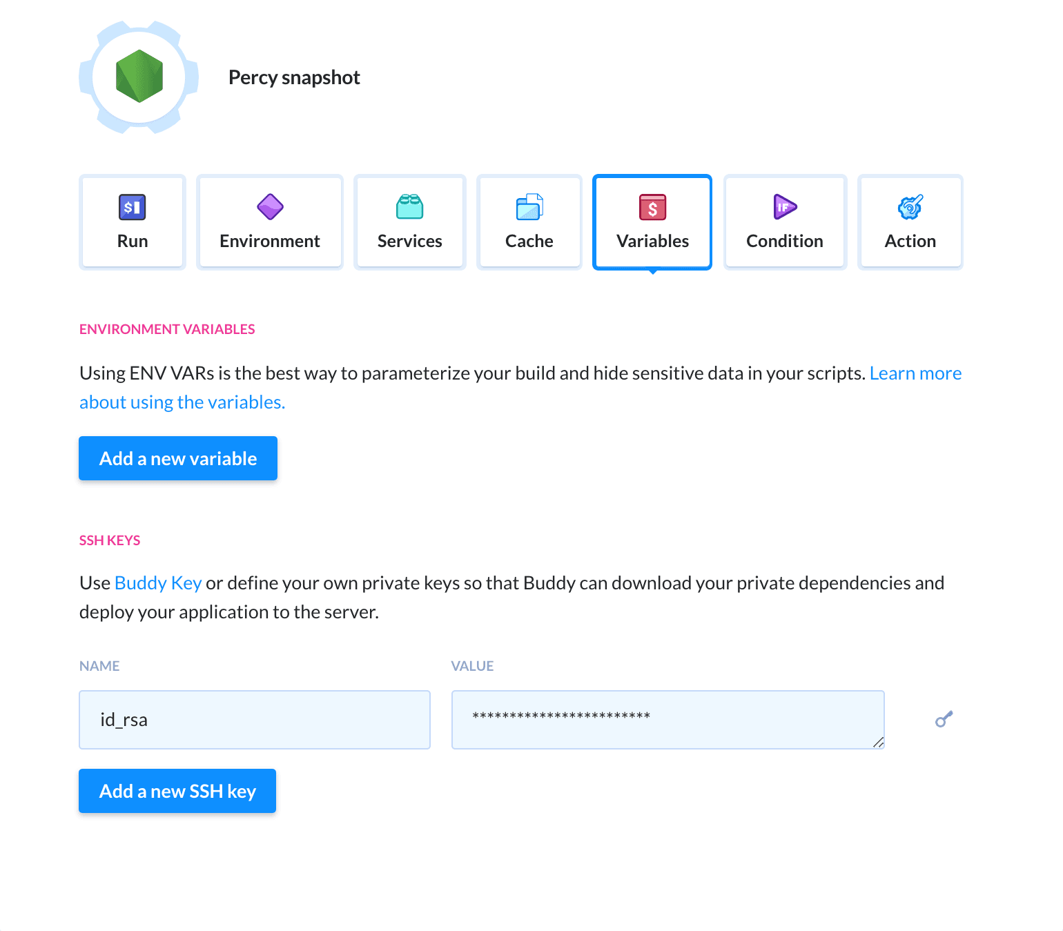 Variables tab